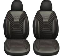 BREMER SITZBEZÜGE Set di 2 coprisedili per auto compatibili con Mercedes Classe E W211 S211 conducente e passeggero a partire dal 2002 al 2009 / auto in pelle sintetica, colore nero
