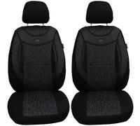 BREMER SITZBEZÜGE Set di 2 coprisedili per auto compatibili con Mitsubishi Space Star, conducente e passeggero dal 2012 al 2022, colore nero/grigio