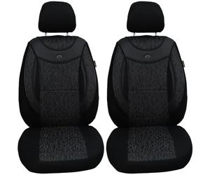 BREMER SITZBEZÜGE Set di 2 coprisedili per auto compatibili con VW Passat CC conducente e passeggero dal 2008 al 2016, colore nero/grigio