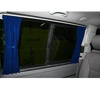 BREMER SITZBEZÜGE Tende di misura compatibili con VW T5 T6 T6.1 Multivan Caravelle, interasse corto in blu, accessori da campeggio, camper, set di tende 717-2