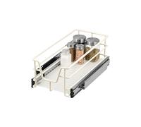 bremermann cassetto telescopico 30 cm con ripiano, per montaggio successivo, con guide telescopiche a sfera, ideale per cucina, bagno e camera da letto, in metallo (Bianco crema)