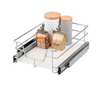 bremermann cassetto telescopico 40 cm con ripiano, per montaggio successivo, con guide telescopiche a sfera, ideale per cucina, bagno e camera da letto, in metallo (Cromo)