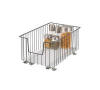 bremermann Cestello estraibile per armadio larghezza 30 cm con ripiano, con guide telescopiche, ideale per cucina, bagno e camera da letto, in metallo (Grigio)