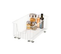 bremermann Cestello estraibile per armadio larghezza 30 cm con ripiano, con guide telescopiche, ideale per cucina, bagno e camera da letto, in metallo (Bianco)