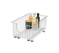 bremermann Cestello estraibile per armadio larghezza 30 cm con ripiano, con guide telescopiche, ideale per cucina, bagno e camera da letto, in metallo (Cromo)