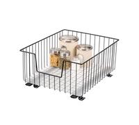 bremermann Cestello estraibile per armadio larghezza 40 cm con ripiano, con guide telescopiche, ideale per cucina, bagno e camera da letto, in metallo (Nero)