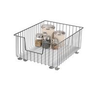 bremermann Cestello estraibile per armadio larghezza 40 cm con ripiano, con guide telescopiche, ideale per cucina, bagno e camera da letto, in metallo (Grigio)