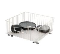 bremermann Cestello estraibile per armadio larghezza 50 cm con ripiano, con guide telescopiche, ideale per cucina, bagno e camera da letto, in metallo (Bianco crema)