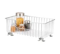 bremermann Cestino per pensili, larghezza 50 cm, inserto allungabile per pensili, mensole e dispense, portaspezie telescopico, cassetto telescopico con ripiano, cromato