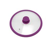 bremermann - Coperchio in Vetro con Bordo in Silicone per pentole e padelle da 24 cm (Color Rosa)