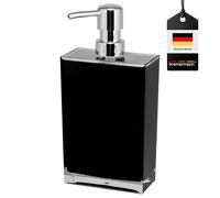 bremermann Dispenser di sapone XL con circa 500 ml, in plastica rettangolare (nero)