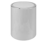 bremermann Linea da Bagno Savona - Cestino Spazzatura per Cosmetici con Coperchio oscillante, Spazzatura per Il Bagno, plastica, 5,5 Litri (Grigio Chiaro)