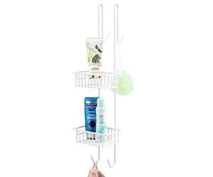 bremermann - Mensola per doccia, da appendere, 2 cestini, 70 cm (bianco)