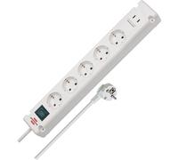 BRE 1150660425 - Steckdosenleiste Bremounta, 5-fach, USB C-Ladefunktion, weiß