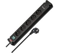 Bremounta 5x + USB-C nero DE 3m H05VV-F3G1,5 con interruttore - NUOVO