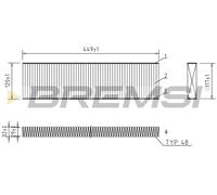 BREMSI Filtro Abitacolo Filtro Carboni Attivi per Mini R56 Cooper One R57 R59