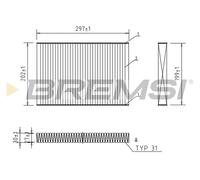 BREMSI Filtro Abitacolo Filtro Carboni Attivi per Opel Zafira A F75_1.8 16V 2.2