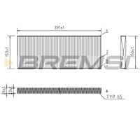 BREMSI Filtro Abitacolo Per Audi A4 8D2 B5 80 8C B4 89 89Q 8A B3 VW Passat