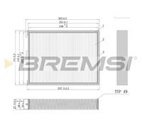 BREMSI Filtro Abitacolo Per KIA Sorento I JC Magentis GD MS Hyundai Santa Fé SM