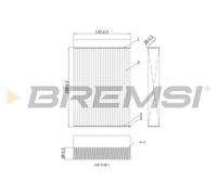 BREMSI Filtro Abitacolo Per Opel Agila (B) B H08 Suzuki Splash EX