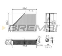 BREMSI Filtro Aria per BMW X1 E84 xDrive18d sDrive18d 1er E87 118d 120d E81 116d