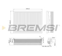 BREMSI Filtro Aria per Citroën Berlingo K9 1.5 Bluehdi 130 C5 Aircross 2R_2C_