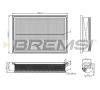BREMSI Filtro Aria per VW Sharan 7M8 7M9 7M6 1.9 Tdi 2.0 Ford Galaxy WGR 2.3