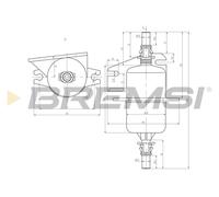 BREMSI Filtro Carburante Per Fiat Seicento/600 187 Palio Weekend 178DX 178