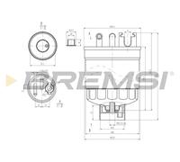 BREMSI Filtro Carburante Per VW Sharan 7M8 7M9 7M6 Ford Galaxy WGR Alhambra