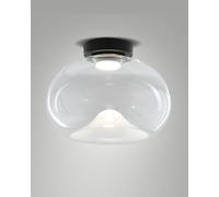 BRENA PLAFONIERA IN VETRO TRASPARENTE A LED CCT 2700K - 3000K - 4000K- 19W - 2100 lm DIMMERABILE A STEP