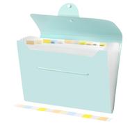 Brencco Cartelletta Porta Documenti con 12 Scomparti A4 Portatile Cartelle a Soffietto per Ufficio Casa Scuola Verde chiaro