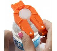 Brenium Confezione da 2 apribottiglie multifunzione e apriscatole, in plastica, arancione, con linguetta a torsione, per mani deboli, anziani, anziani, artrite reumatoide, pinza per bottiglie