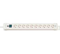 Brennenstuhl Multipresa 1952200100 con interruttore 10 scomparti Bianco Schuko