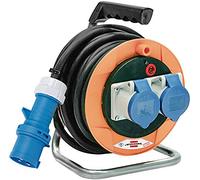 Brennenstuhl 1075256 Avvolgicavo 10 M Serie Garant St Cee 2 Compatto con Spina e 2 Prese Cee 3 Poli 230V/16A Ip44, Giallo