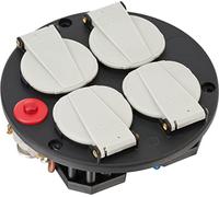 Brennenstuhl 1081080 prolunghe e multiple 4 presa(e) AC Nero, Rosso, Bianco - NU