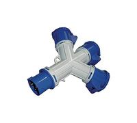 Brennenstuhl 1081583 Distributore a 3 Prese, Spina e 3 Prese Cee 230V/16A 3 Poli (Ip44)