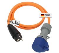 Brennenstuhl Cavo adattatore da campeggio con spina di protezione e connettore CEE con indicatore di tensione LED (cavo da 1,5 m, H07RN-F 3G2,5, 230 V/16 A, uso costante in ambienti esterni, IP44