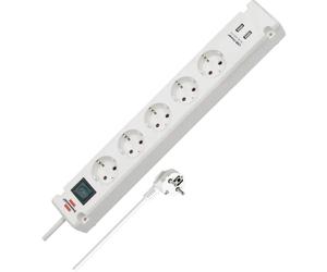 Brennenstuhl 1150660325 Multipresa con interruttore 5 scomparti Bianco Schuko 1