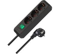 EL 3-FACH MS-SW - Presa multipla, 3 prese, 1,5 m, con interruttore, colore nero