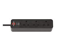 Brennenstuhl 1153233020 Ecolor 3 Lato Nero/Bianco Switch Estensione Presa 1.5m