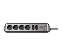 Brennenstuhl 1153590610 Presa di corrente Argento, Nero Schuko 1 pz.