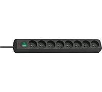 Brennenstuhl 1159301018 Eco-Line - Ciabatta elettrica a 8 prese, con interrurrore separato, colore: Nero