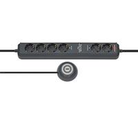 Brennenstuhl 1159560516 Multiprese Eco-Line 6W 1.5M, 230 V, Nero - NUOVO