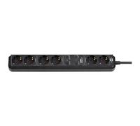Brennenstuhl 1159760936 - 6 AC-Ausgänge - 1,5 m - Verkabelt - Schwarz - Schwarz - 105 mm ( 1159760936 )