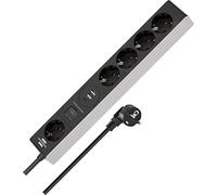 Brennenstuhl 1159780615 Presa Multipla con Schalter 4fach Nero-Grau 1 Pezzo