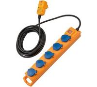 Brennenstuhl 1159900805 5 m 5 presa(e) AC Interno IP54 Giallo 30 mA Super-Solid