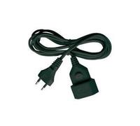 BRENNENSTUHL 1161800 - Alargador eléctrico IP20 H03VVH2-F 2x0,75 de 5 m (Negro) con clavija y toma tipo euro