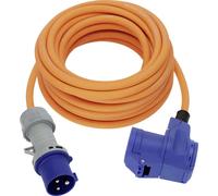 Brennenstuhl Prolunga da campeggio con spina CEE e giunto ad angolo retto, inclusa presa di sicurezza con indicatore di tensione LED (10 m, 230 V/16 A, per uso esterno, Made in Germany)