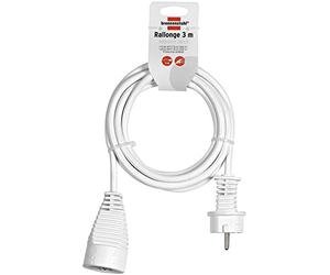 Brennenstuhl 1168431 - Prolunga elettrica da 3 m, H05VV-F 3G1,5, colore bianco