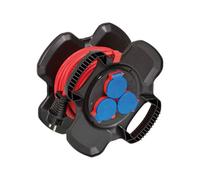 Brennenstuhl 1169710100 10 m Esterno IP44 Plastica Gomma Nero Rosso 3 presa(e)